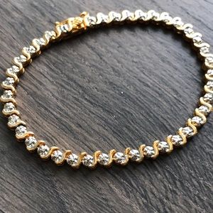 24k Gold Plated Tennis Bracelet